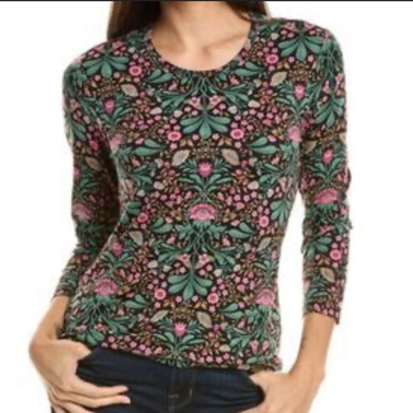 J.MCLAUGHLIN Manor Floral Signature Tee Size Large - Picture 10 of 10